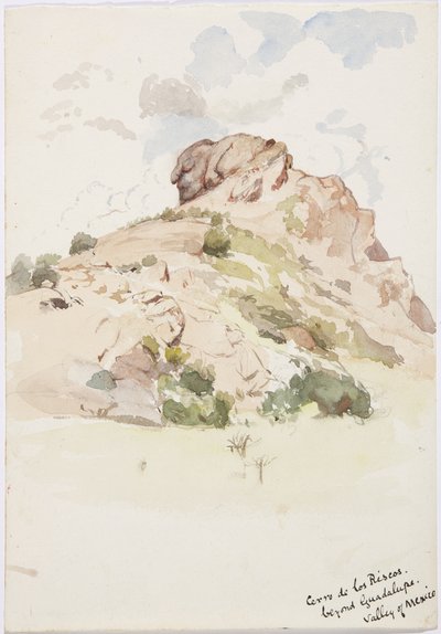 Nézet - Cerro de los Riscos, Guadalupe-on túl, Mexikó (akvarell) alkotó: Adela Breton