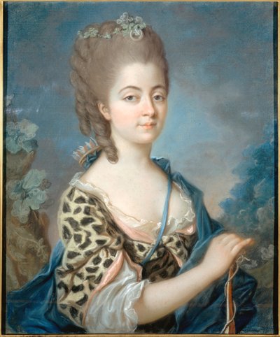 Marie-Aurore de Saxe portréja 1748-1821 Diana alakjában, kb. 1777. alkotó: Adelaide Labille Guiard