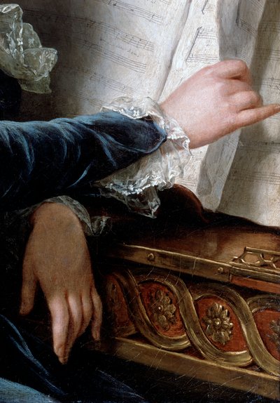 A Comtesse de Selve zenél, részlet, 1787. alkotó: Adelaide Labille Guiard