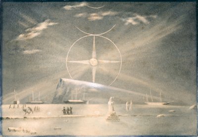 Para Selance vagy sarkvidéki hold, 1850-51 körül (akvarell) alkotó: Admiral Pelham Aldrich