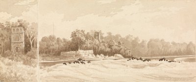 "Romos torony Panama régi városának helyén, amelyet Morgan, a kalóz 1670-ben lerombolt, 1850 márciusában. alkotó: Admiral Sir Edward Gennys Fanshawe