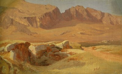 A Sabine-hegységben (olaj, papír, kártyára rögzítve) alkotó: Adolf Carl