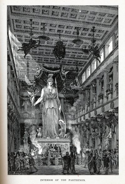 A Parthenon belseje, 1882 alkotó: Adolf Closs