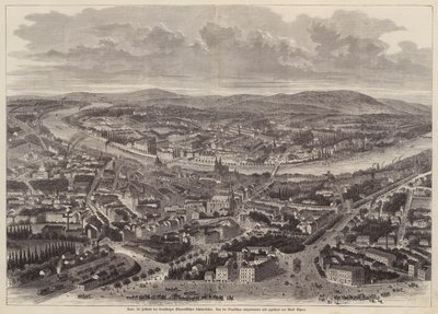 Madártávlat, Bázel, Svájc (metszet) alkotó: Adolf Eltzner