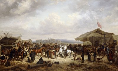 A lóvásár, 1863 alkotó: Adolf Friedrich