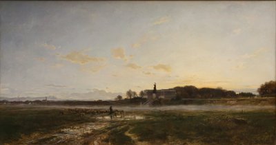 A Theresienwiese és a Bavaria az esti fényben alkotó: Adolf Heinrich Lier