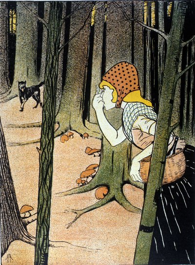 Piroska. Mese Jacob Grimm (1785-1863) és Wilhelm Grimm (1786-1859) testvérekről. Illusztráció: Adolf Hofer alkotó: Adolf Hofer