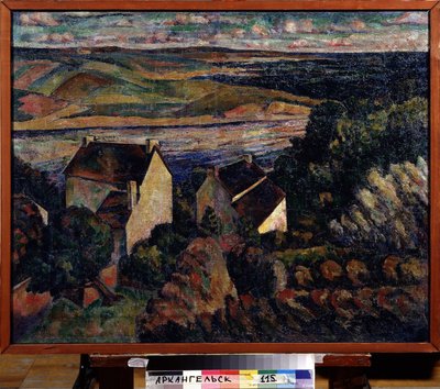 Déli táj. (Déli táj). Adolf Israelevich Milman (1886-1930) festménye, olaj, vászon alkotó: Adolf Israelevich Milman
