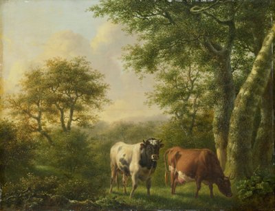 Táj szarvasmarhával alkotó: Adolf Karel Maximiliaan Engel