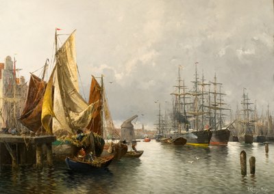 Le Havre kikötőjében alkotó: Adolf Kaufmann