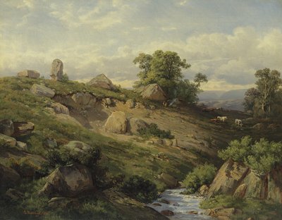 Völgylejtő sziklazuhanással, 1861 alkotó: Adolf Mosengel