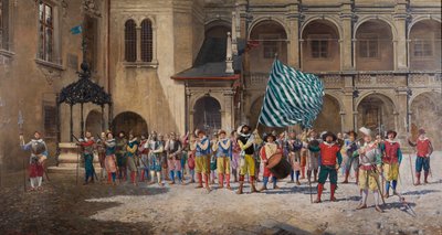 Landsknecht és zászlós alkotó: Adolf Pirsch