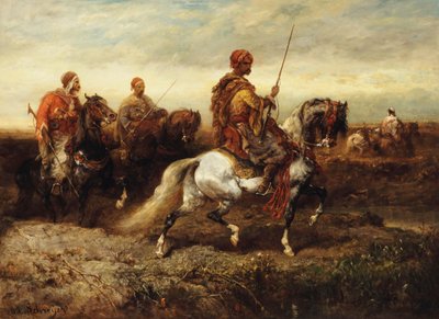 arab lovasok, alkotó: Adolf Schreyer