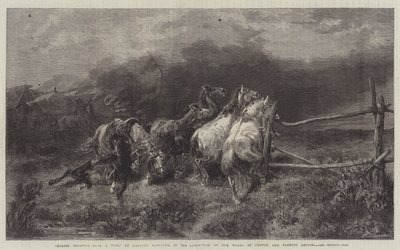 Tűz elől menekülő lovak alkotó: Adolf Schreyer