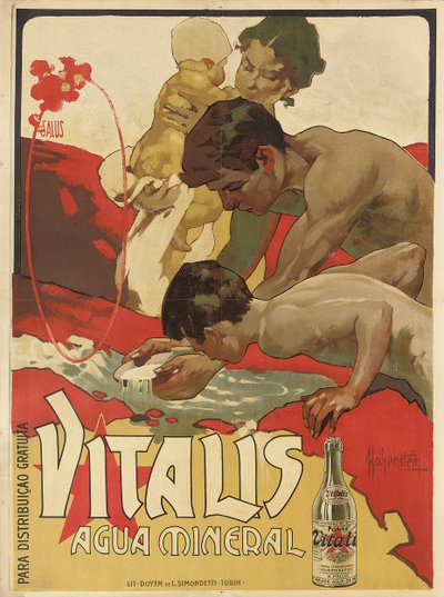 A "Vitalis" ásványvíz reklámplakátja, 1895 alkotó: Adolfo Hohenstein