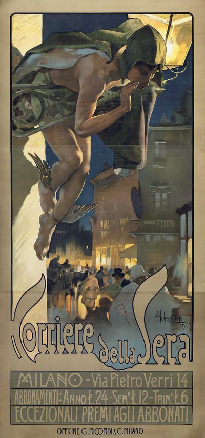 Corriere della Sera, 1898. alkotó: Adolfo Hohenstein