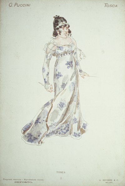 Giacomo Puccini (1858-1954) „Tosca” jelmezterve alkotó: Adolfo Hohenstein