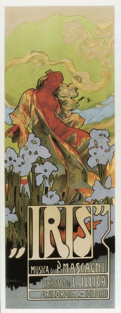 Opera "Iris, Pietro Mascagni alkotó: Adolfo Hohenstein