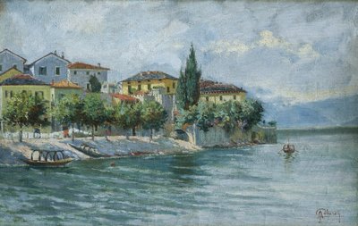 Lake Maggiore táj (olaj, vászon) alkotó: Adolfo Polaroli