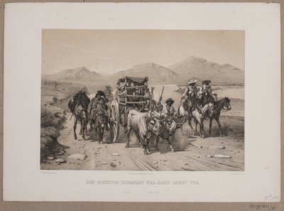 Don Quijote hazautazása második vonatáról. alkotó: Johan Adolph Kittendorff
