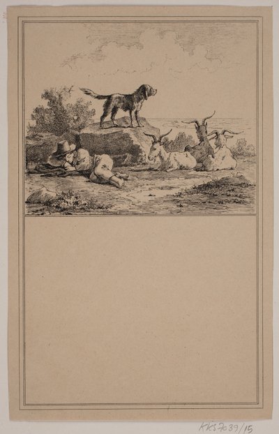 A pásztorfiú. Nem. 14-én Chr. Winther és M. Rørbye, "25 kép kisgyermekeknek" alkotó: Johan Adolph Kittendorff