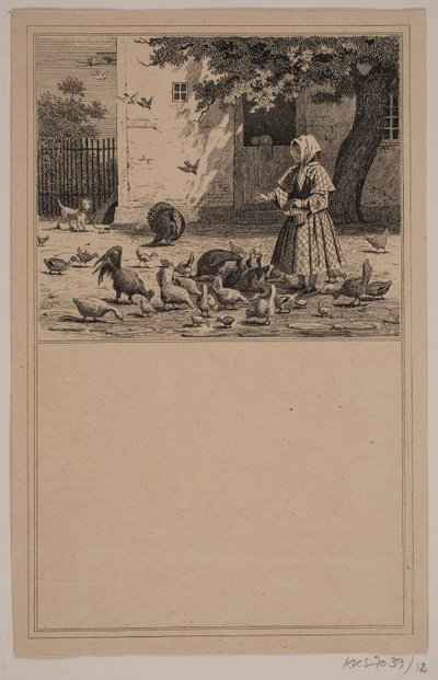 A csirkeólban. Nem. 11-én Chr. Winther és M. Rørbye, "25 kép kisgyermekeknek" alkotó: Johan Adolph Kittendorff