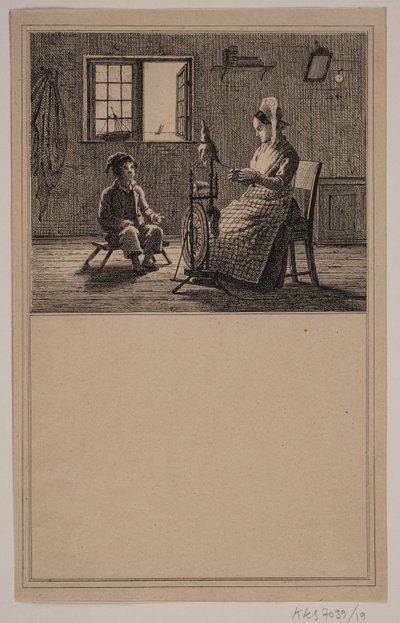 Anya és fia. Nem. 18-án Chr. Winther és M. Rørbye, "25 kép kisgyermekeknek" alkotó: Johan Adolph Kittendorff