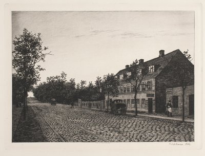 Utcai parti Koppenhága külvárosában alkotó: Adolph Larsen