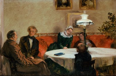 Esti társaság alkotó: Adolph Menzel