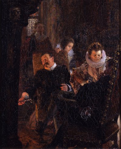 A kandallónál alkotó: Adolph Menzel