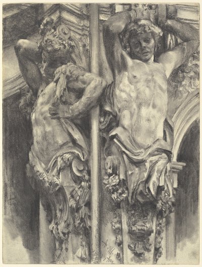 Atlaszok a drezdai Zwinger falpavilonján alkotó: Adolph Menzel