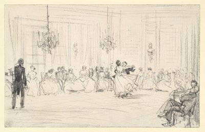 Báli társaság és egy táncoló pár alkotó: Adolph Menzel