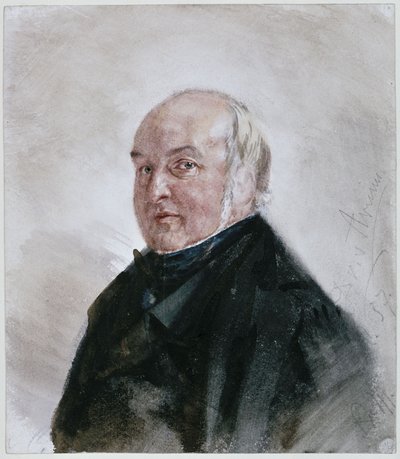 Dr. von Arnim portréja, balra forduló mellkép alkotó: Adolph Menzel