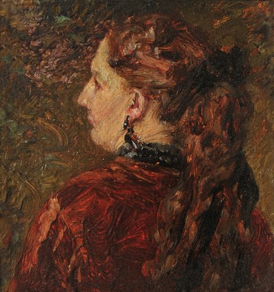 Egy hölgy portréja. Miniatúra a Löwe-gyűjteményből alkotó: Adolph Menzel