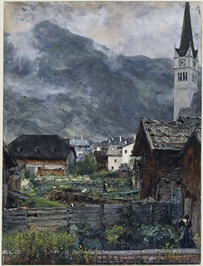 Kilátás a Villa Herrmannból a Hofgastein-völgyre alkotó: Adolph Menzel