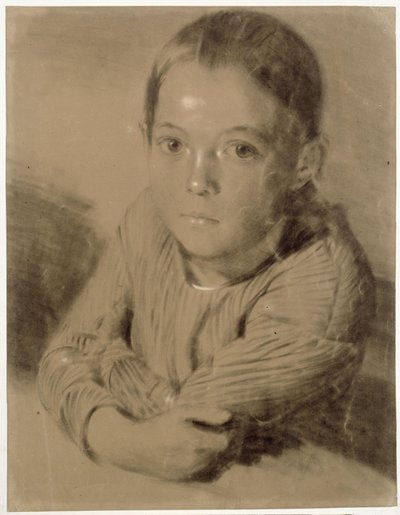 Egy lány mellkép alkotó: Adolph Menzel