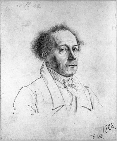 Középkorú férfi mellképe alkotó: Adolph Menzel
