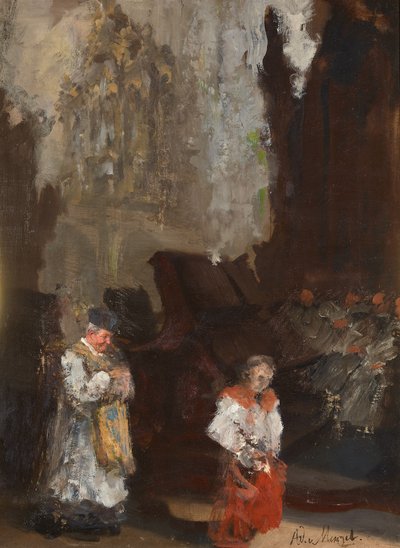 Kóruspadok a mainzi dómban. Befejezetlen alkotó: Adolph Menzel