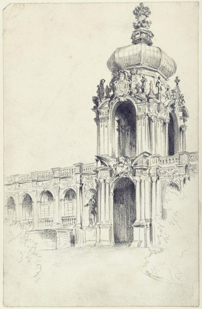 A drezdai Zwinger koronakapuja alkotó: Adolph Menzel