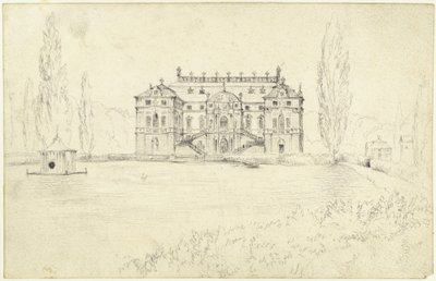 A drezdai Nagy Kert palotája alkotó: Adolph Menzel