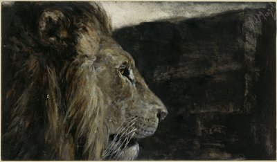 Az oroszlánfej. A „Gyermekalbum” című műből alkotó: Adolph Menzel