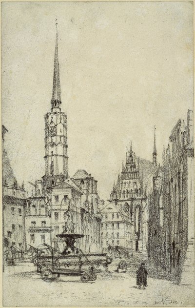 A nysai piactér alkotó: Adolph Menzel
