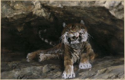 A tigris. A „Gyerekalbum” című kötetből alkotó: Adolph Menzel