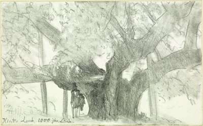 Az 1000 éves hársfa a lorchi kolostorban alkotó: Adolph Menzel