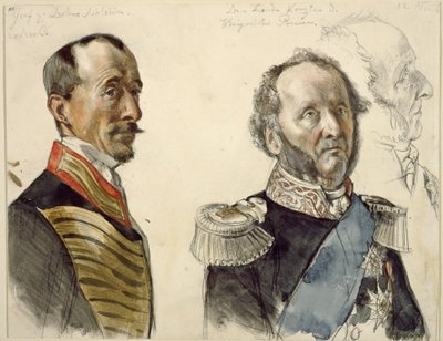 Dr. von Zander és zu Dohna-Schlodien gróf. Tanulmány a „I. Vilmos megkoronázása Königsbergben” című festményhez alkotó: Adolph Menzel