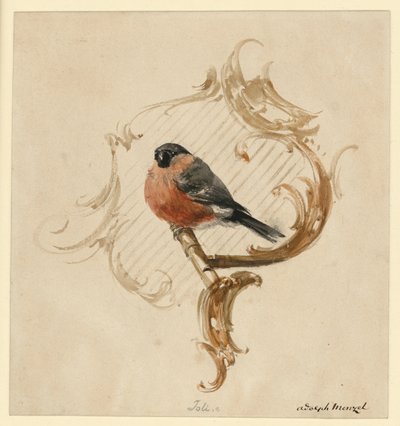 Süvöltő egy rúdon rokokódísz előtt alkotó: Adolph Menzel