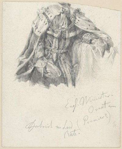 Angol miniszteri öltözet Lord Bute portréjáról alkotó: Adolph Menzel