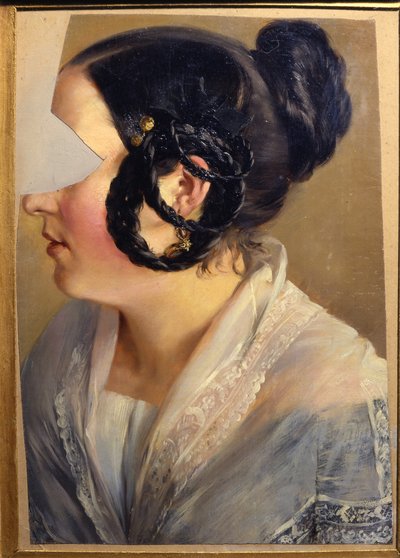 Női portré. Töredék (Caroline vagy Friederike Arnold) alkotó: Adolph Menzel