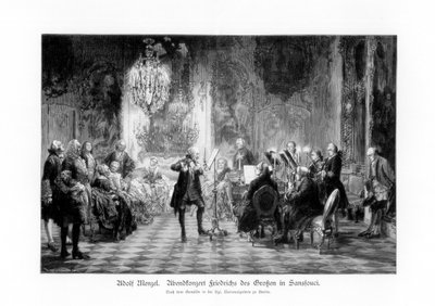 Fredrick Nagy-koncert Sanssouciban, 1852, 1900. alkotó: Adolph Menzel