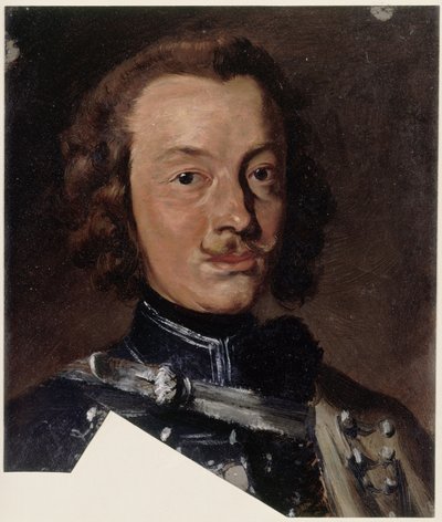 Friedrich Wilhelm von Seydlitz-Kurzbach báró, porosz lovassági tábornok, a 4. huszárezred századparancsnoka, (a kép alsó részén a dolmány zsinórozásának részlete); fej jobbra, tekintet egyenesen előre alkotó: Adolph Menzel